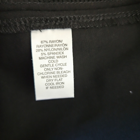 Ann Taylor LOFT Black Ponte Seamed Flare Skirt Size Large Tall LT Elastic Waist - Picture 9 of 9